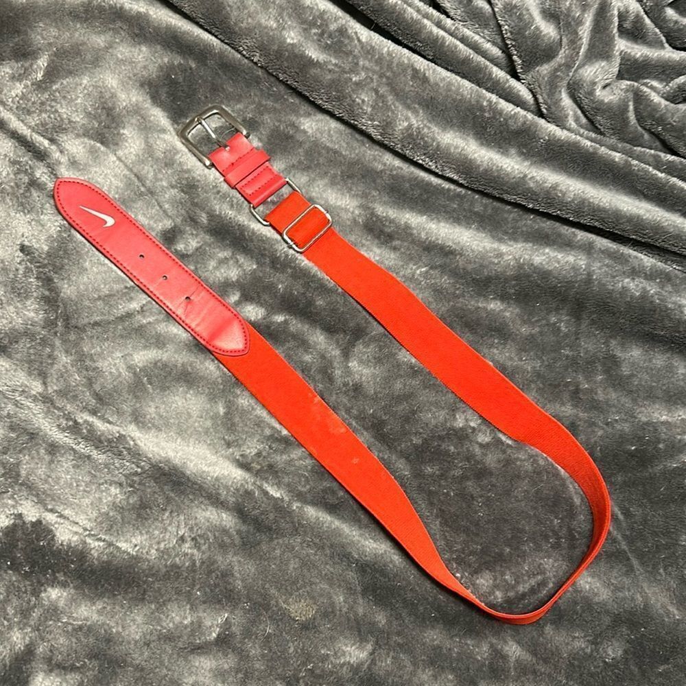 Nike red Stretchy and leather belt